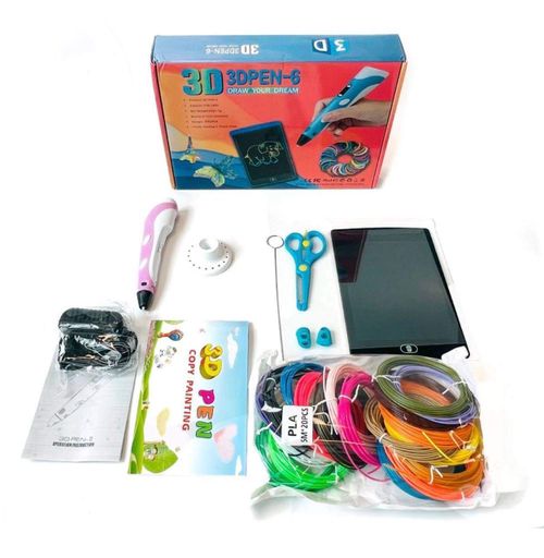 3D Pen-6 Великий набір для творчості 3Д ручка з LCD дисплеєм, графічний планшет, 100 м пластику та трафарети в комплекті (2005705)