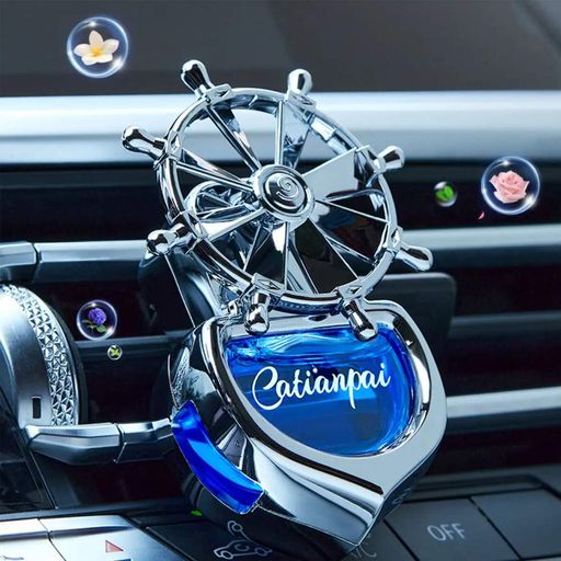 Автомобільний ароматизатор в дефлектор "Штурвал", Синій ABS (2005937)