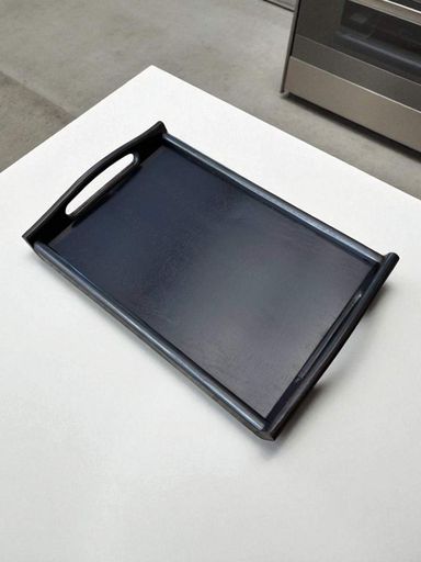 Складаний кавовий столик для сніданку в ліжко чорний  42×28×17 см №3 (2006285)