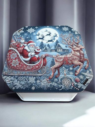 Новорічна коробка Подарункова коробка квадратна (ХДФ) 19x19x10 см. №9 (2006370)