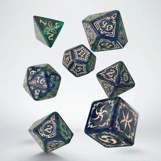 Набір кубиків Tribal Dice Set: Blue-green & Beige (2006936)