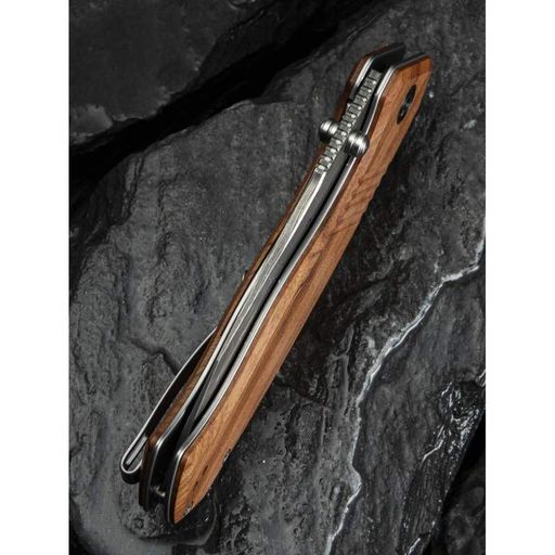Ніж складаний туристичний Civivi Placoid, (9.3 см) Damascus / Guibourtia Wood (2006996)