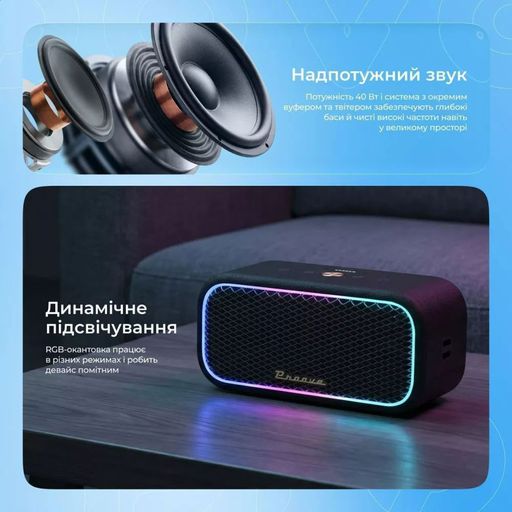 Портативная акустика Proove Funk 40W черная (65238)