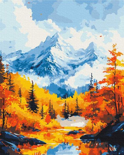 Премиуи картина по номерам Brushme 40x50см "Золотистая осень в горах" PBS54176 (2007648)