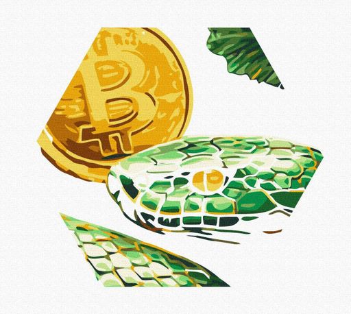 Картина по номерам Brushme 40x40см "Шестиугольная змея 3" BSB0003Y (2007765)