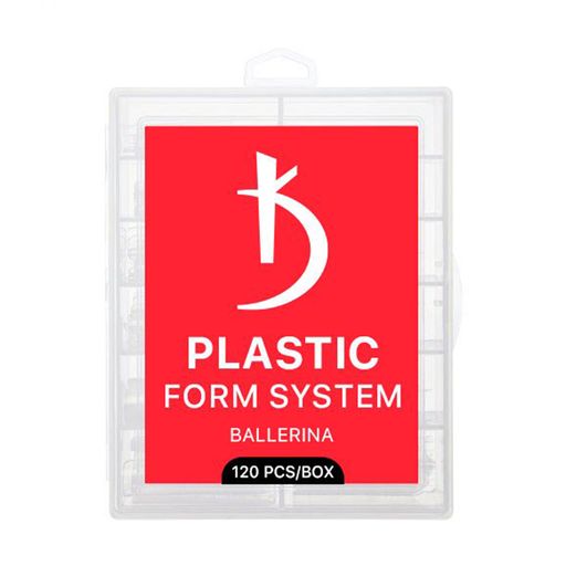 Многоразовые пластиковые формы для наращивания ногтей Kodi Professional Ballerina Plastic Form System, 120 шт