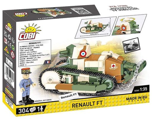 Конструктор детский танк 1:35 RENAULT FT COBI 2991 (2008498)