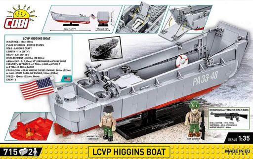 Конструктор детский Корабль LCVP Higgins Boat Cobi 4849 (2008503)