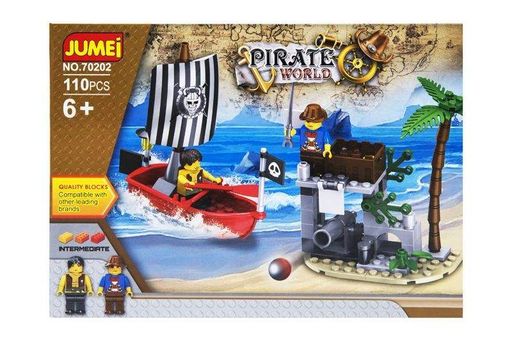 Конструктор Jumei Pirate World Пиратская башня и лодка 110 элементов (2008505)