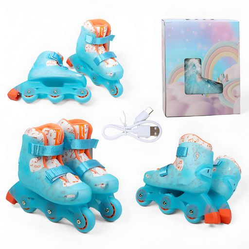 Роликовые коньки Best Roller 60-16 XS колеса TPU светятся (размер 29-30). Multicolor (193636) (2008564)
