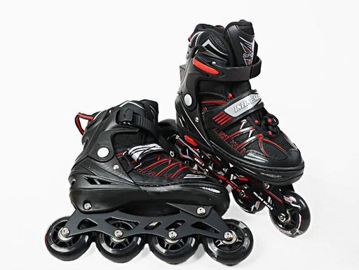 Роликовые коньки Best Roller 09-98 L колеса PU светятся (размер 39-43). Black (193052) (2008568)