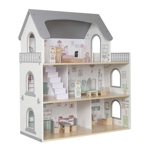 Деревянный кукольный домик CozyHouse с мебелью (2008782)