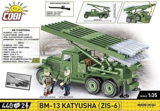 Конструктор COBI Реактивная установка БМ-13 Катюша (ЗИС-6) 1:35 (440 деталей) (2009017)