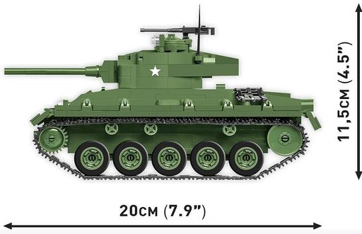 Конструктор COBI-2543 Американский танк M24 Chaffee 1:35 (590 деталей) (2009023)