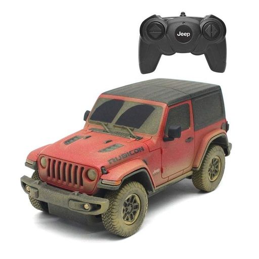 Машинка на управлении Jeep Wrangler JL 1:24 Rastar 79500-4 красный Грязная версия (2009037)