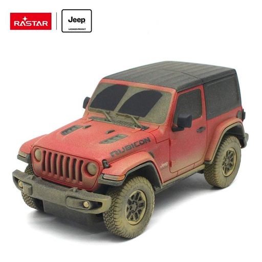 Машинка на управлении Jeep Wrangler JL 1:24 Rastar 79500-4 красный Грязная версия (2009037)