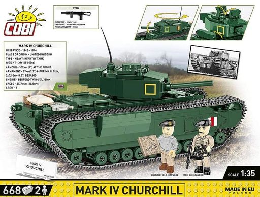 Конструктор детский танк Churchill Mk IV COBI 3128 (2009053)