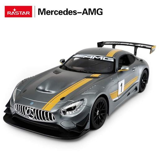 Машинка Mercedes AMG GT3 серый RASTAR модель 1:14 Автомобиль на дистанционном управлении + пульт (2009154)