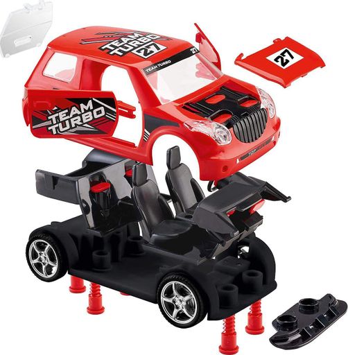 Конструктор детский машинка Rallye Car with Pullback Motor,Red, Revel 00910 (2009255)