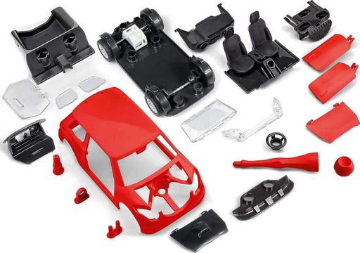 Конструктор детский машинка Rallye Car with Pullback Motor,Red, Revel 00910 (2009255)