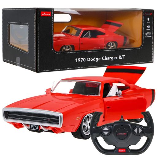 Машинка на радиоуправлении Dodge Charger RT 1970 1:16 красная RASTAR – лицензионная модель, пульт 2,4 ГГц (2009306)