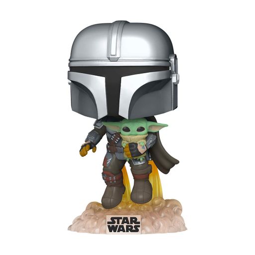 Фигурка Мандалорец, летящий с малышом - Funko Pop! STAR WARS #402 THE MANDALORIAN (2009435)