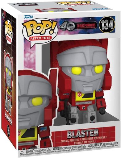 Фигурка Бластер — Funko Pop! MOVIES/RETRO TOYS: TRANSFORMERS 40TH YEARS — BLASTER #134 (2009655)