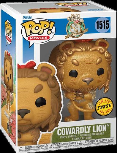 Фігурка Боязкий Лев — Funko Pop! MOVIES: THE WIZARD OF OZ (85TH ANNIVERSARY) — COWARDLY LION #1515 CHASE (2009871)