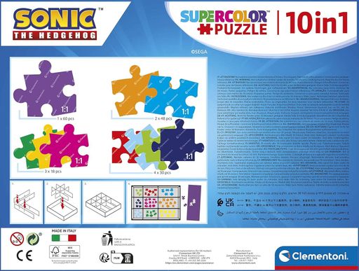 Пазл Соник (Sonic ) – 10в1 Clementoni 80508 (2010174)