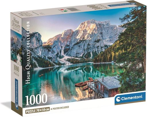 Пазл Clementoni: High Quality Collection — Lake Braies / Изумрудное озеро Брейс (1000 элементов) — 39934 (2010330)