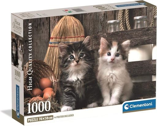 Пазл Clementoni: High Quality Collection — Wonderful Kittens / Чудесные котята (1000 элементов) — 39943 (2010553)