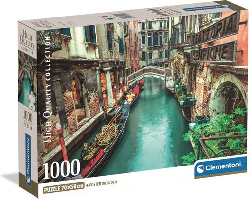 Пазл Clementoni: High Quality Collection — Venice Canal / Венецианский канал (1000 элементов) — 39945 (2010567)