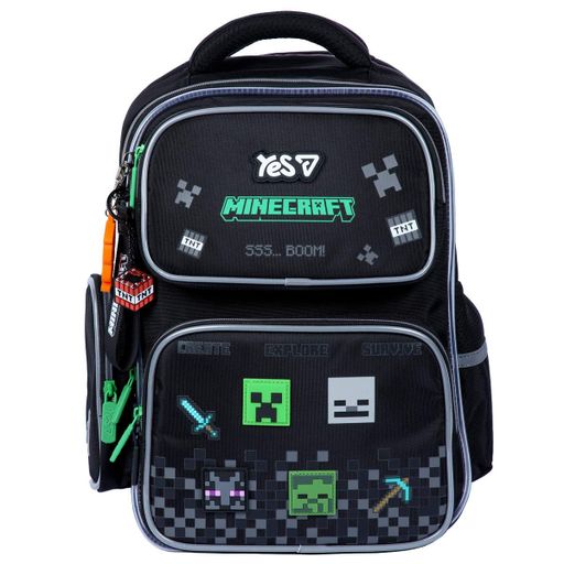 Рюкзак школьный полукаркасный Yes Minecraft Effect S-101M для мальчика 39 см (550268) (2011282)