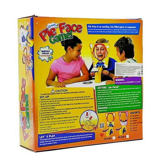 Настольная игра "Pie Face Game" – Торт в лицо с метателем и маской, арт. 6188-1-2 (2012155)
