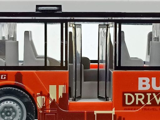 Гоодской транспорт Shantou Автобус "Driving bus" музыкальный, оранжевый (28 см) JS120-120A-1 (2012169)