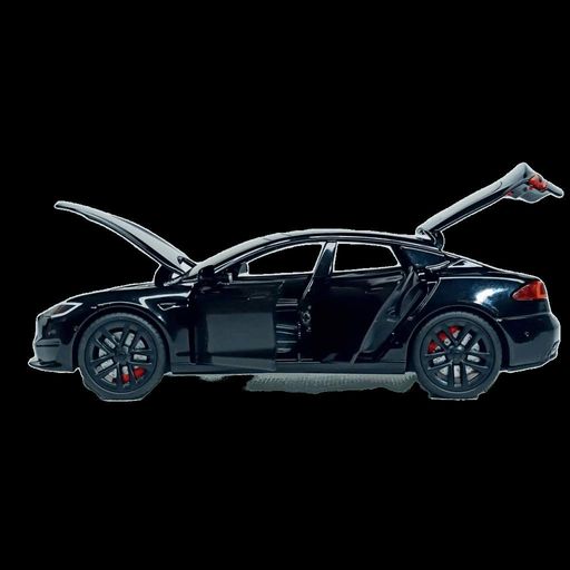 Машинка Автопром "Tesla Модель S с зарядной станцией" черная, 1:24 (18 см) AP7713-4 (2012189)