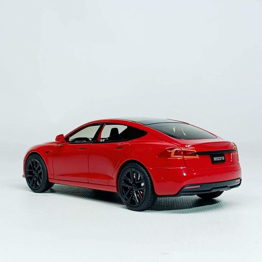 Машинка Автопром "Tesla Модель S с зарядной станцией" красная, 1:24 (18 см) AP7713-1 (2012190)