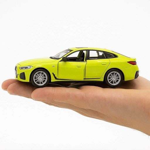Электромобиль BMW i4 M50 Автопром 1:34 желтый с зарядной станцией 68714-2 (2012201)