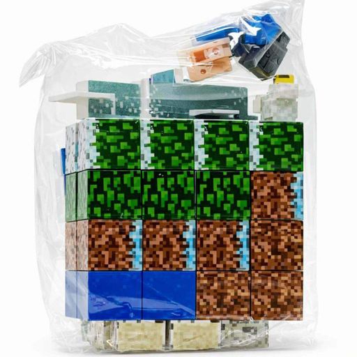 Магнитный конструктор Minecraft Magnet World 56 деталей — блоки 2×2 см, фигурки Стив и дельфин, арт. T9914 (2012206)