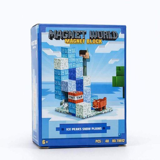 Магнитный конструктор Minecraft Magnet World 48 деталей — магнитные блоки с фигурками, арт. T9912 (2012216)