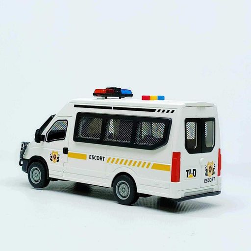 Игрушечная машинка Полиция Escort 608A 25 см — полицейский микроавтобус на батарейках со светом, звуком и открывающимися дверями (2012257)