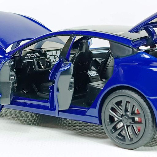 Машинка Автопром "Tesla Модель S с зарядной станцией" синяя, 1:24 (18 см) AP7713-2 (2012333)