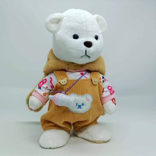 Интерактивная мягкая игрушка Медвежонок C2203/2-white — музыка, повторяет голос, плачет, ходит, 30 см (2012346)