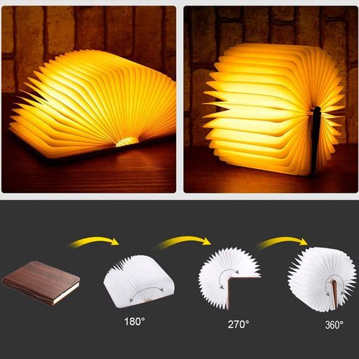 Акумуляторна настільна лампа-книжка, USB / LED лампа-книжка / Світлодіодна лампа на акумуляторі / Портативний світильник (2012620)