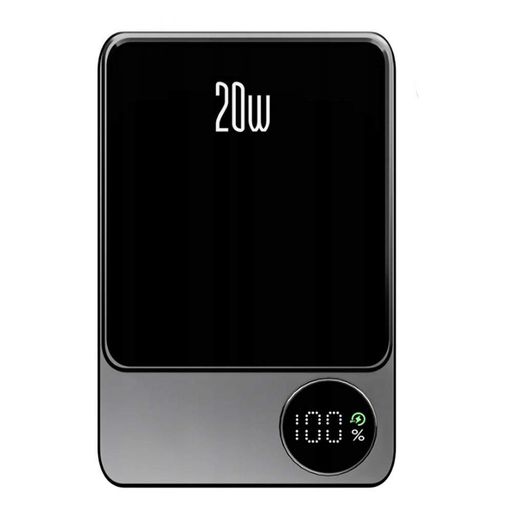 Беспроводной повербанк 5000 мАч, 20Вт, MagSafe, Q9, Чёрный / Магнитный павербанк с беспроводной зарядкой / Power Bank (2012624)