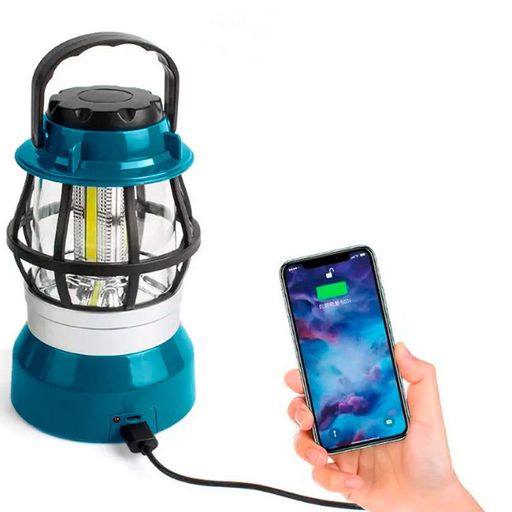 LED фонарь на солнечной батарее и батарейках, USB, зеленый / Кемпинговый аккумуляторный фонарь / Портативный светильник для дачи (2012626)