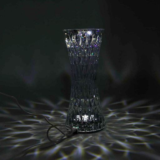 Настольная LED лампа "хрустальная" от USB аккумуляторная RGB Rose Diamond, RGB / Ночник сенсорный / Декоративная лампа на стол (2012643)