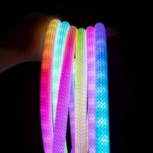 Светодиодная умная лента шланг 2м, RGB, + пульт / Гибкая неоновая лента / Лента светодиодная / Подсветка в комнату (2012649)