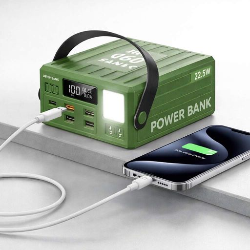 Повербанк на 100000 мАг, 22,5Вт, 4xUSB, 2хType-C, A45Q / Зовнішній акумулятор / Power Bank для телефону / Мобільна батарея (2012659)
