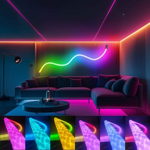 Неоновая LED-лента от USB, 5м, SFK-30 / Гибкая светодиодная лента / Светодиодная подсветка (2012753)